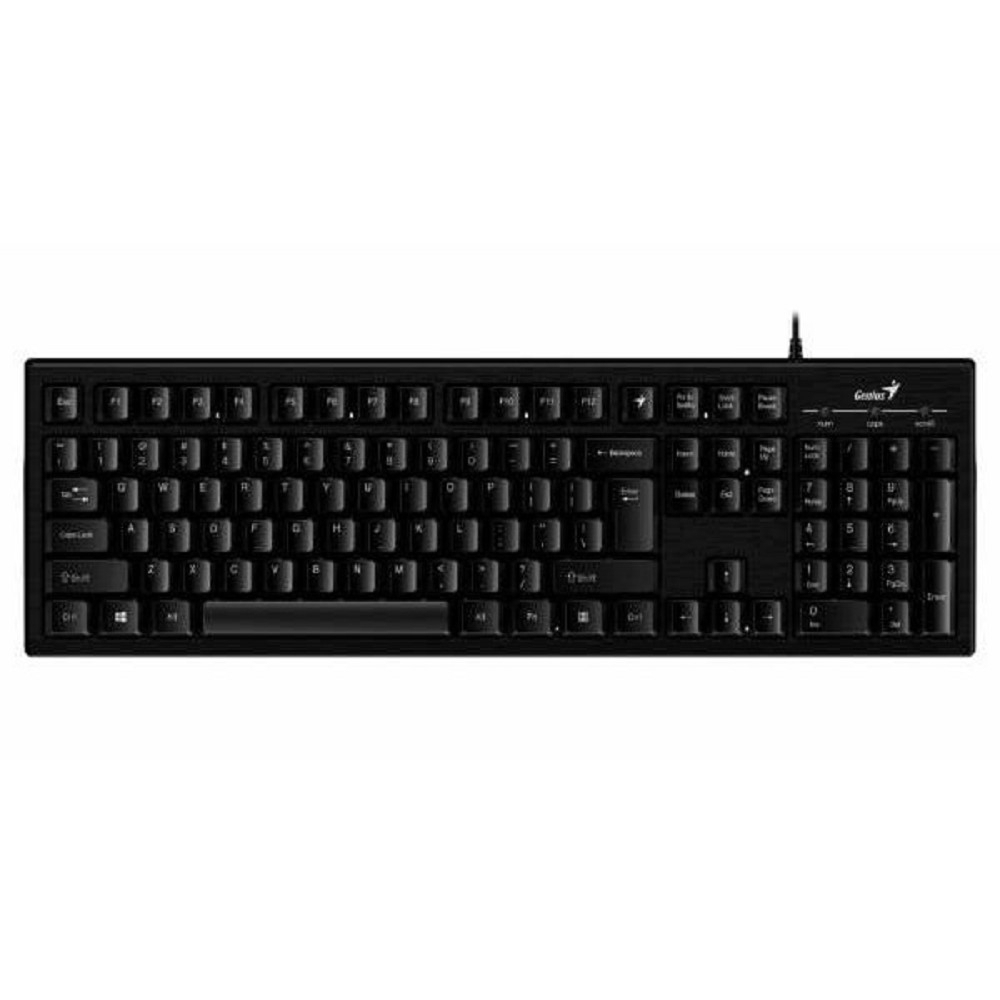 Клавиатура Genius Smart KB-101 Black (классическая раскладная, SmartGenius, влагоустойчивая, клавиш 105, провод 1,5 м, USB) [31300006411/31300006414]