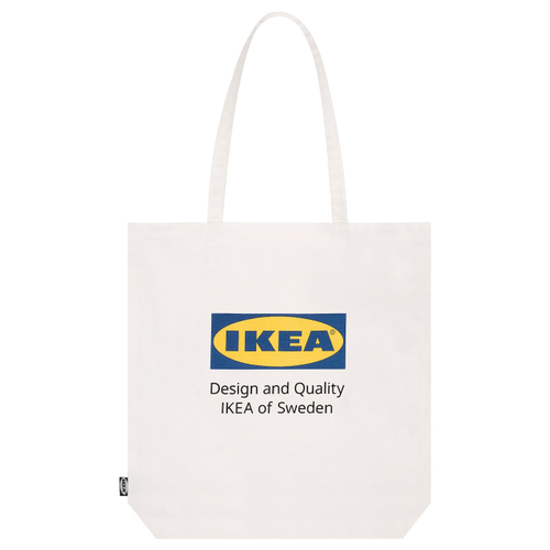 Шоппер IKEA EFTERTRADA (ЭФТЕРТРЭДА), Хлопок, Белый, 40x40 см