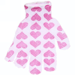 Мочалка-перчатка мягкая «Наслаждение - Сердце», мягкая, цвет микс,16,5см (растягивается)