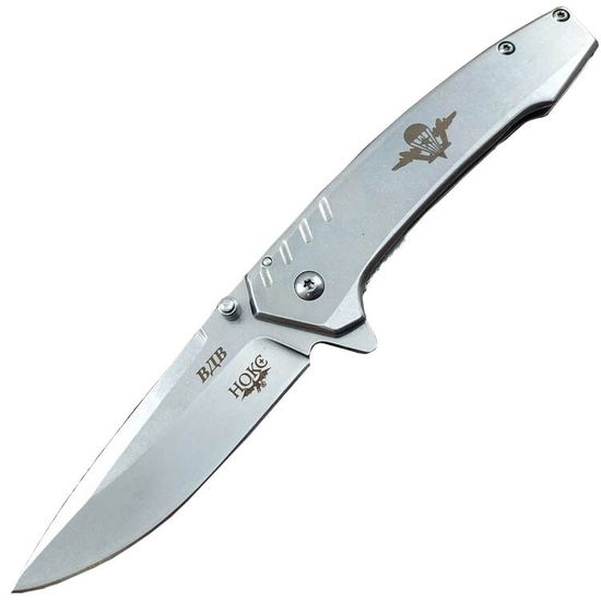 Складной нож  НОКС "ВДВ" (Silver) 322-007005 c клинком из стали D2, рукоять сталь