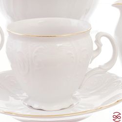 Кофейный сервиз Bernadotte Белый узор 6 персон 17 предметов