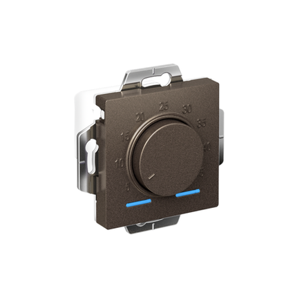 Механизм термостата ATLASDESIGN электрон. теплого пола с датчиком 10А мокко SchE ATN000635