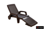 Шезлонг Bica B:rattan MIAMI складной, коричневый