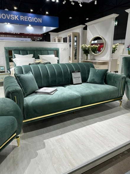 Замира (Эра) Диван трехместный (оливковый)