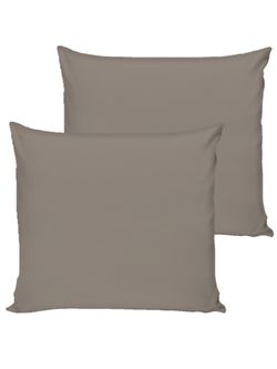 Наволочка комплект 2шт Полисатин Simple House "Теплый серый" 70x70 см