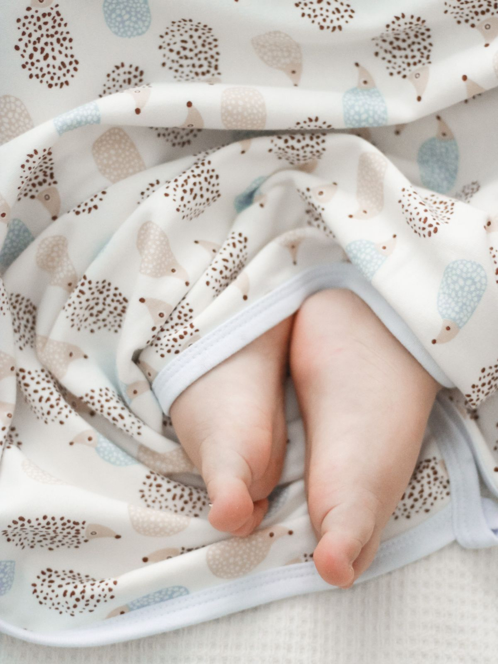 Двусторонний плед Mjölk Ёжики на экрю