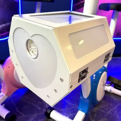 Детский велотренажер с мыльными пузырями