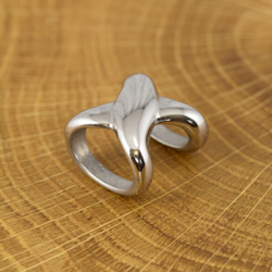 Бусина для кожаного шнура ПЕРЕПЛЁТ, нержавеющая сталь