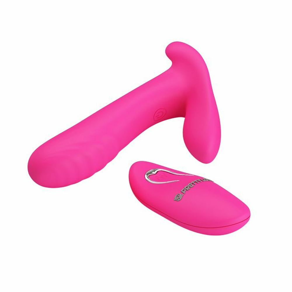 Розовый мультифункциональный вибратор Remote Control Massager (Цвет: розовый)