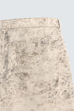 ZARA БРЮКИ BAGGY С АБСТРАКТНЫМ ПРИНТОМ, С ПРИНТОМ