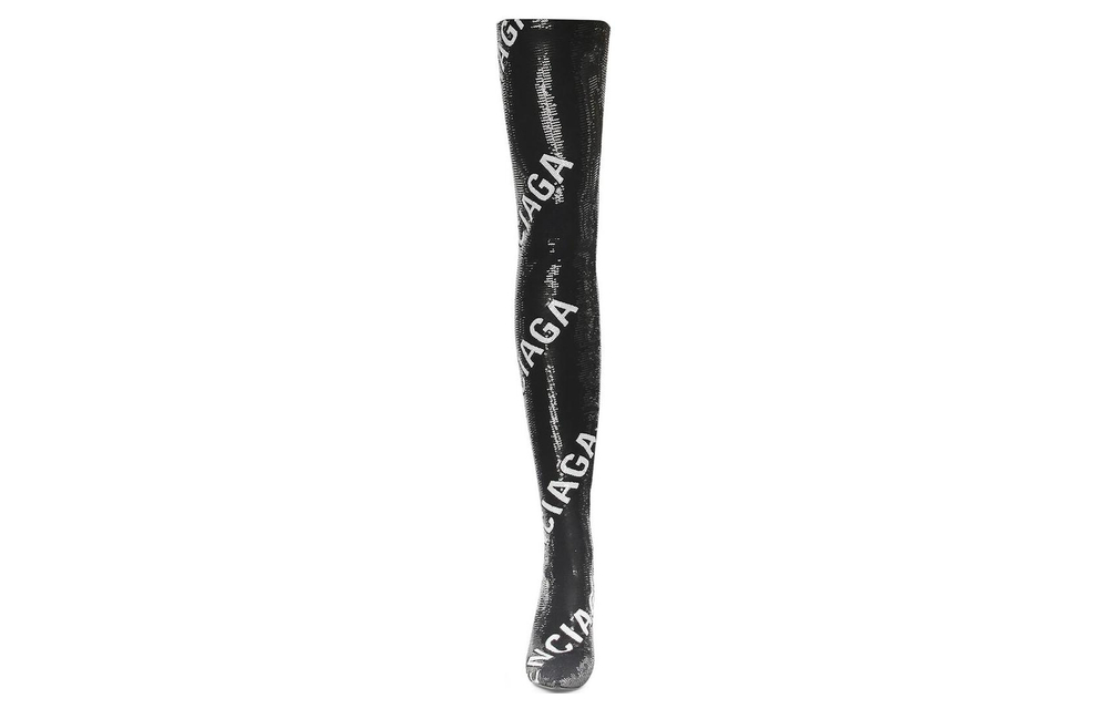 Balenciaga Knife Knee High Boots 10.5cm Women"s Black White