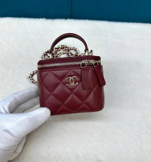 Сумка Chanel Vanity mini , бордовый