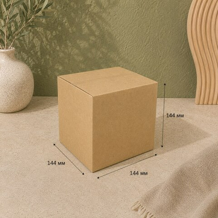Четырёхклапанная картонная коробка 14,4×14,4×14,4 см