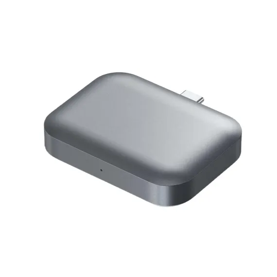 Satechi Wireless Charging Dock for AirPods Space Gray