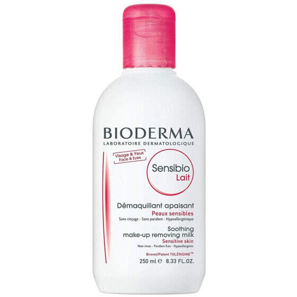 Жидкие очищающие средства Молочко для снятия макияжа Bioderma Sensibio 250 ml