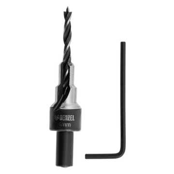 Сверло 4 мм c зенкером под конфирмат 5х50 мм Denzel 704204
