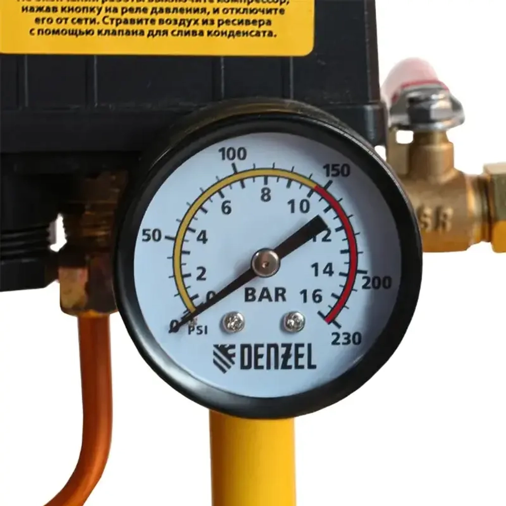 DENZEL BCI4000-T/100 компрессор воздушный 4.0 квт, ременный привод, 100 литров, 690 л/мин 58123