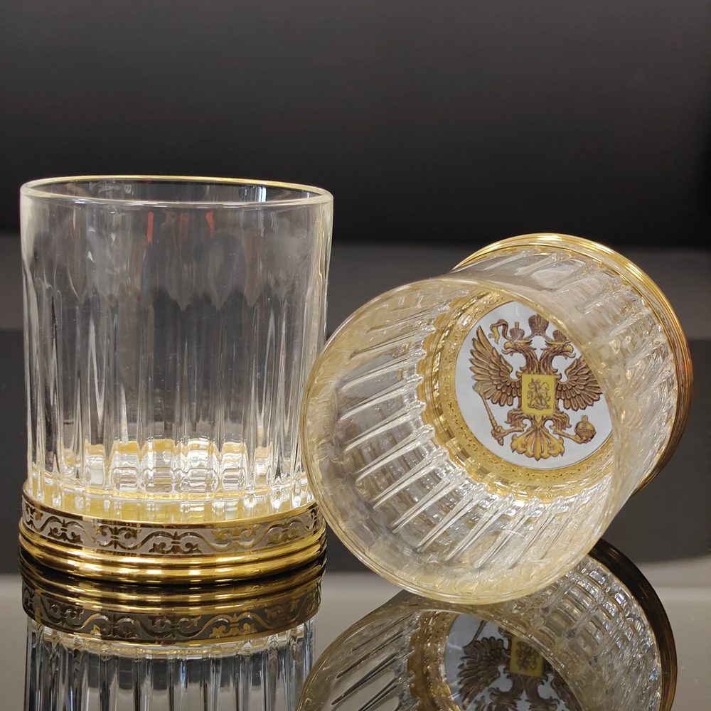 Набор бокалов для виски "Герб" (Златоуст УФ) в футляре