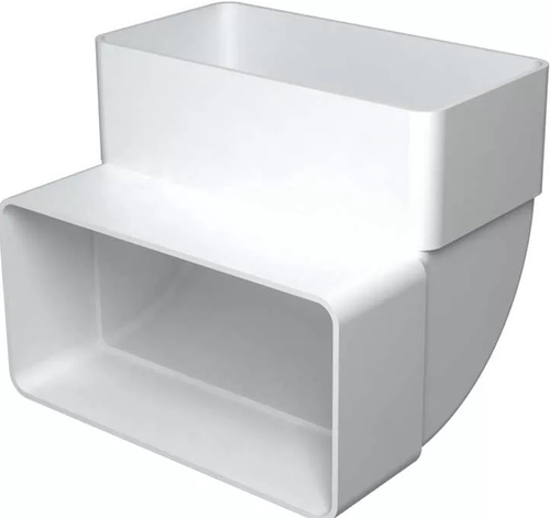 Колено плоск.60*120 мм вертикальное Эра