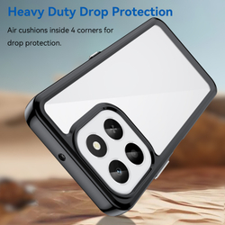 Противоударный чехол для Honor X6C, усиленные защитные рамки черного цвета