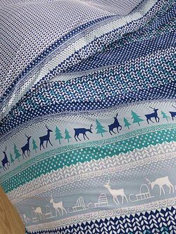 Пододеяльник перкаль Сказка "Скандинавия/Вязание" 1,5-спальный на молнии 145x215 см