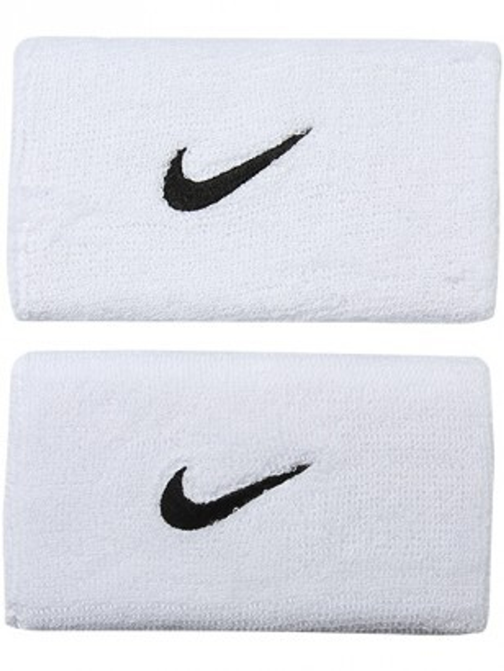 Напульсник теннисный Nike Swoosh Double-Wide Wristbands - белый