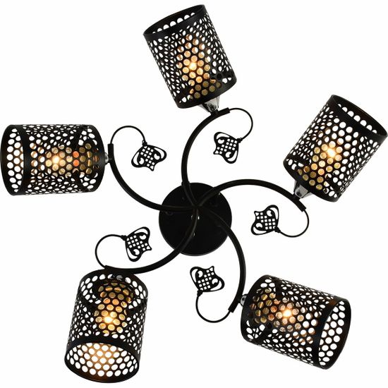 Люстра потолочная Reluce E27 11320-0.3-05 BK+CR