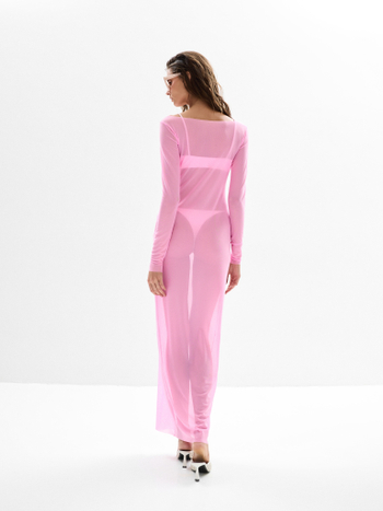 №044 Платье-сетка (розовый)