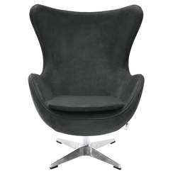 Кресло Egg графитовая искусственная замша
