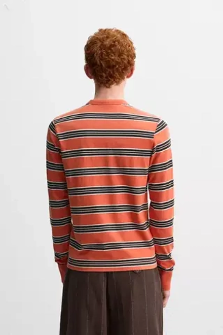 ZARA Х HARRY LAMBERT ФУТБОЛКА В ПОЛОСКУ, ЧЕРНЫЙ/ОРАНЖЕВЫЙ