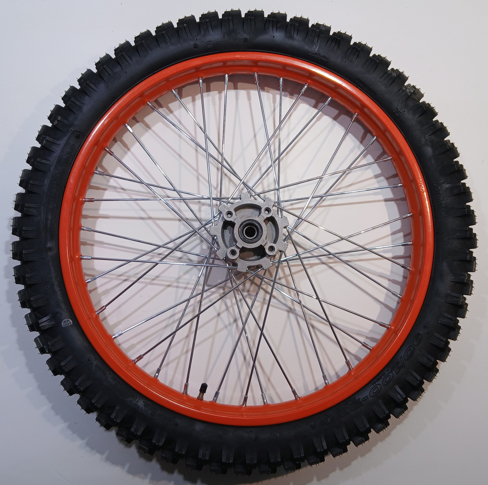 Колесо переднее в сборе (80/100 21") под ось Ф15мм Мотоцикл Kugoo JL300