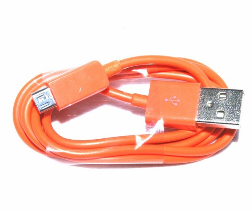 Кабель USB - Micro (оранжевый) 1м