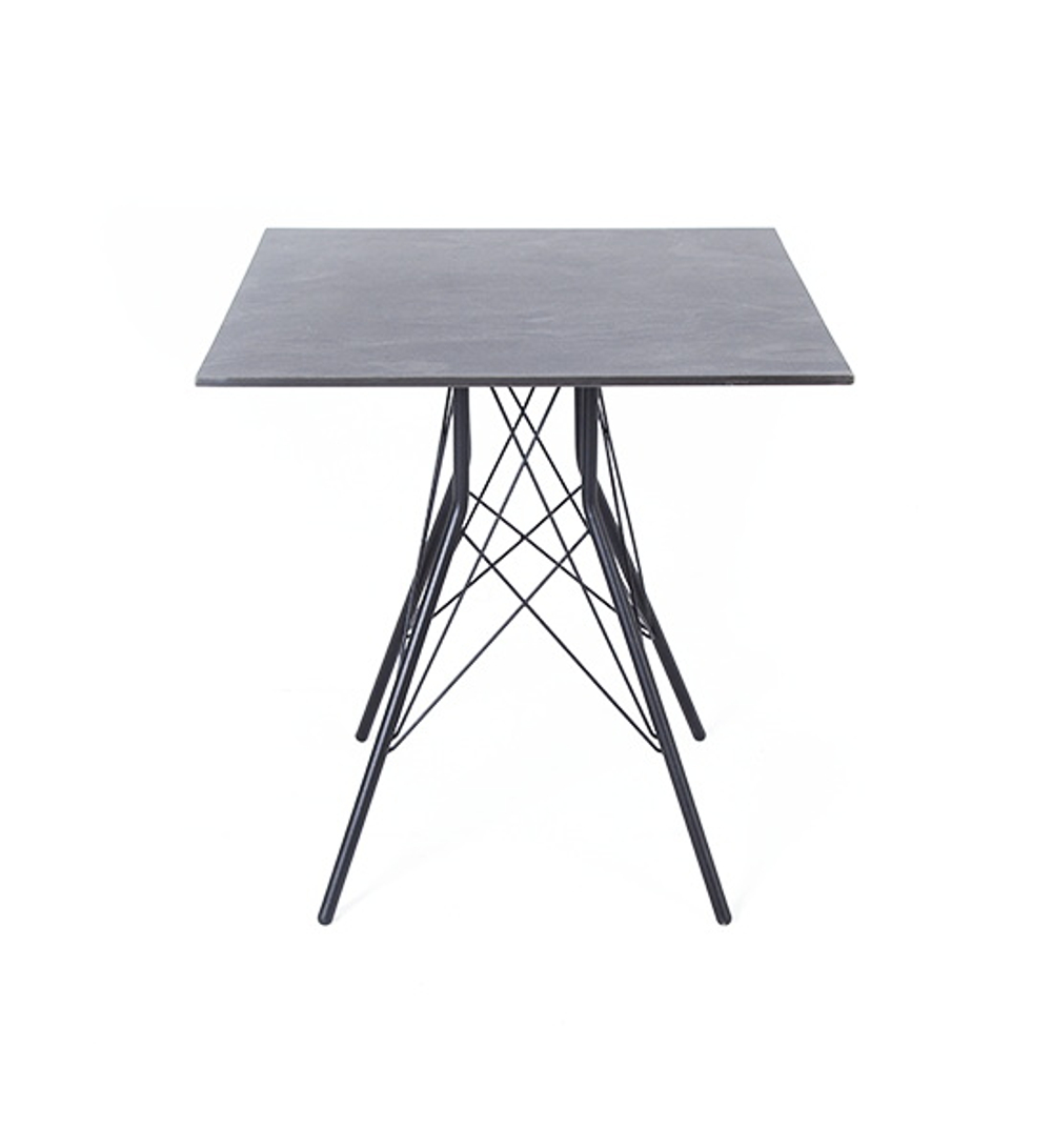 "Конте" интерьерный стол из HPL 70x70см, цвет "серый гранит"