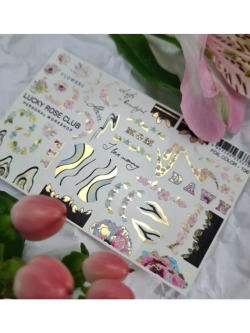 Lucky Rose Слайдеры наклейки для ногтей Foil 106