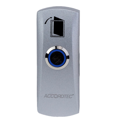 AT-H805A LED Кнопка выхода металлическая,накладная, НО, 82 х 32мм, цвет серебро, с подсветкой