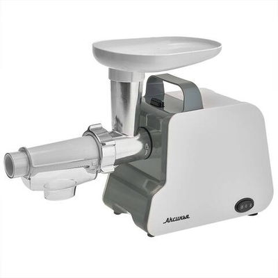 Мясорубка электрическая 2000 Вт, 2 кг/мин АКСИНЬЯ КС-2007С белая с серым + насадка для томатов