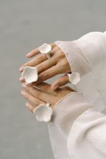 Кольцо Цветок, керамика