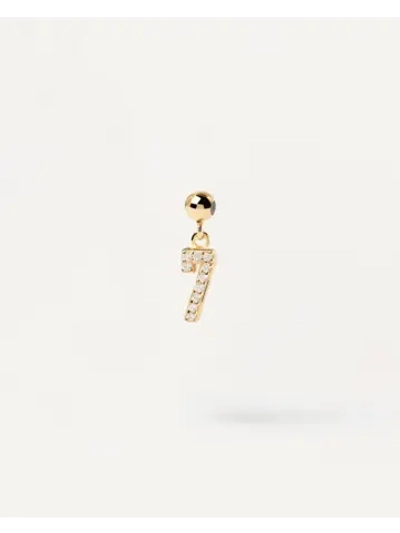 Подвеска-шарм женская PDPaola Цифра 7 серебро 925 пробы покрытое золотом 750 пробы CH01-003-U