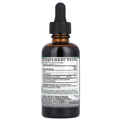 Nature's Answer, листья гинкго, жидкий экстракт, без спирта, 60 мл (2 жидк. унции)