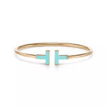 Браслет из жёлтого золота с бирюзой, Tiffany 💠T wire. Единственный в наличии