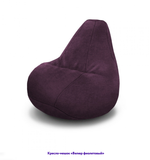 Кресло-мешок Груша, однотонное, велюр