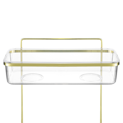Полка для душа настенная двухъярусная Bergenson Bjorn Siv золотистая