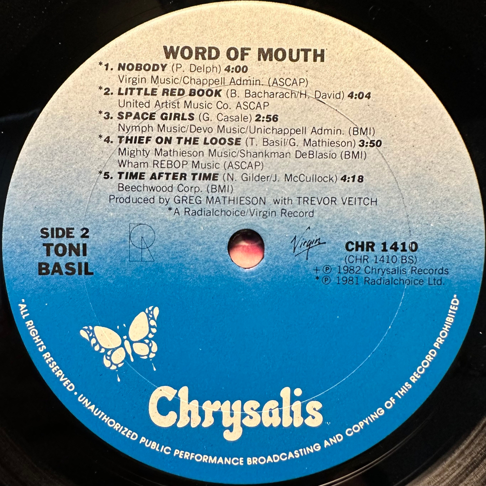 Toni Basil - Word Of Mouth (США 1982г.)