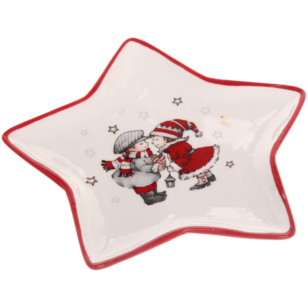 Тарелка керамическая «Новогоднее настроение» Звезда 20,5*19,7*2см