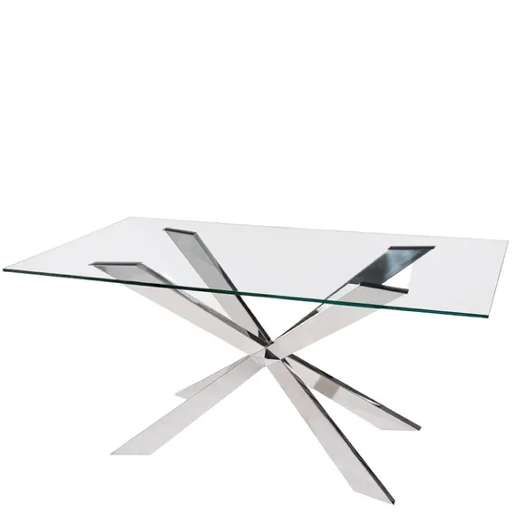 Обеденный стол Steelgor 180х90 см, закаленное стекло