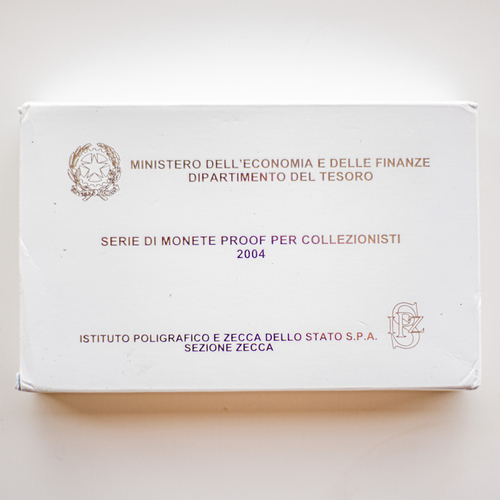 Italy 2004 Proof Coin Set "Federico Fellini" with 5 EUR Silver Coin "50 Years of Television Broadcasting in Italy"