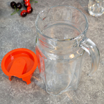 Графин 1,7л "Luna" с красной крышкой, без коробки