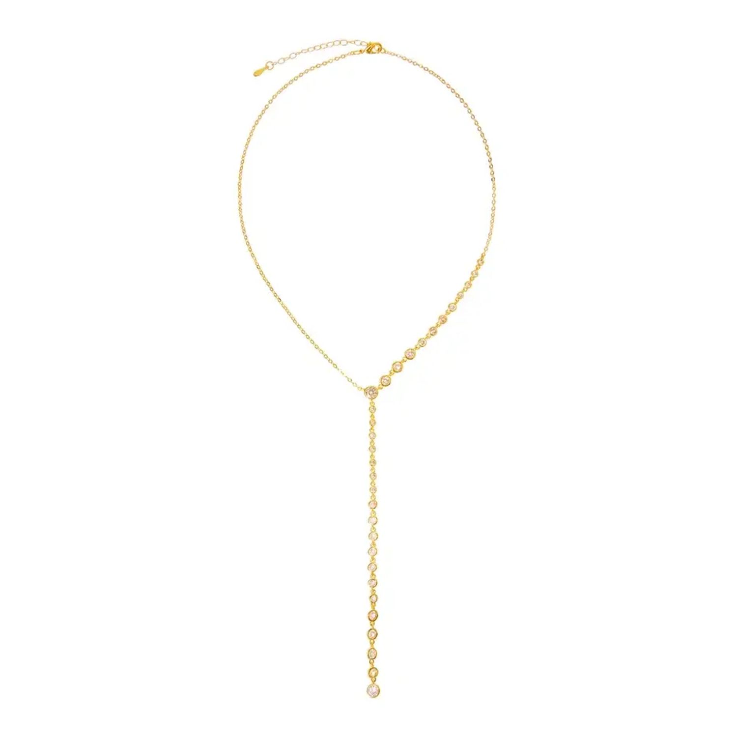 Колье Crystal Tie Necklace- Gold