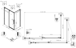 Душевой уголок Ультима (Ultima) Vincea VSR-7UL9014CLG, 1400*900, брашированное золото, стекло прозрачное