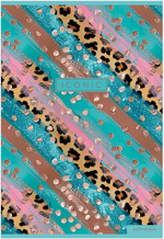 Тетрадь общая А4 96л. PASTEL GOLD LEOPARD, обложка - мелов.картон+софттач лак, скрепка